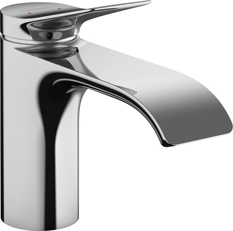 chrome bathroom faucet