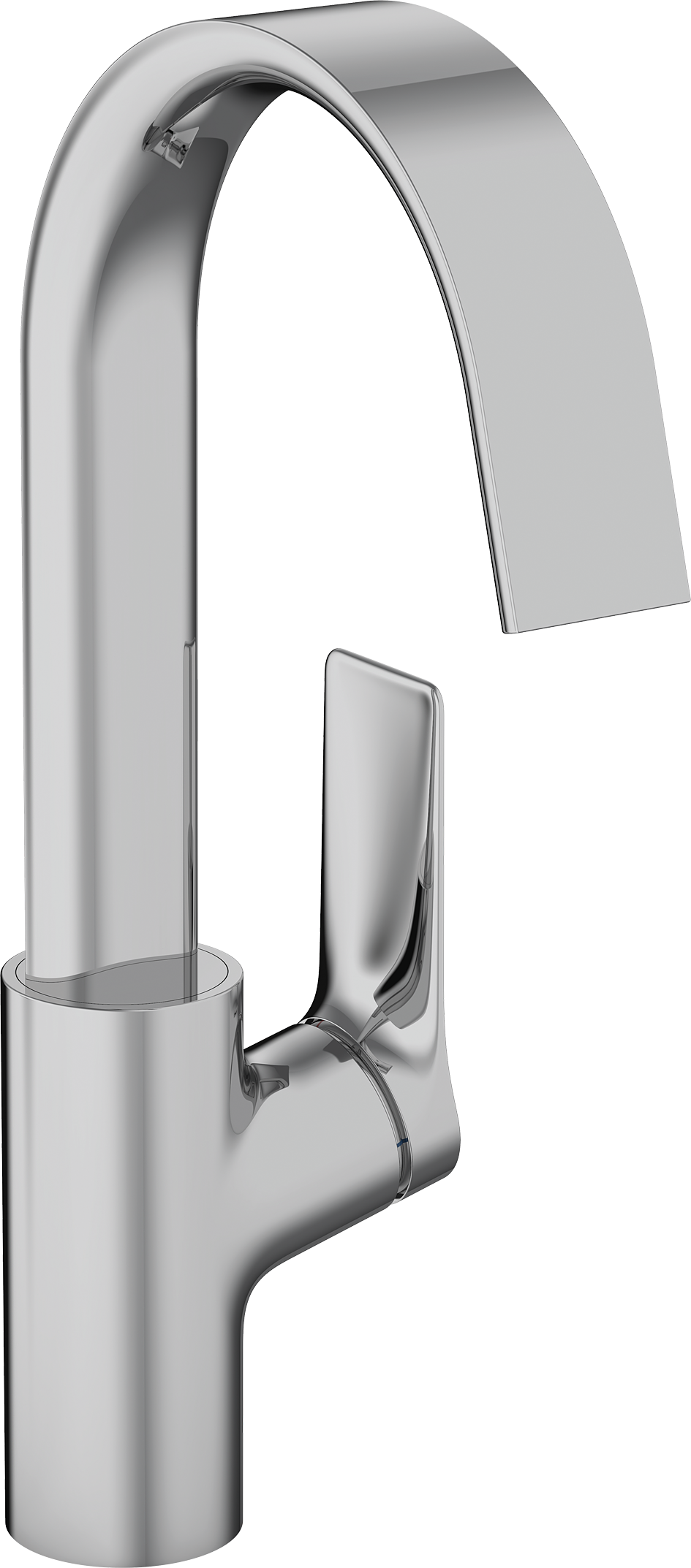 chrome bathroom faucet