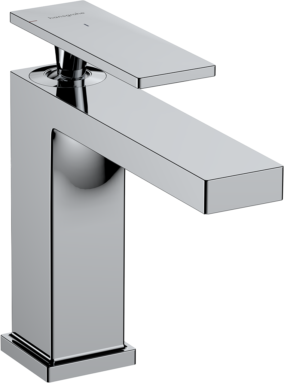 chrome bathroom faucet