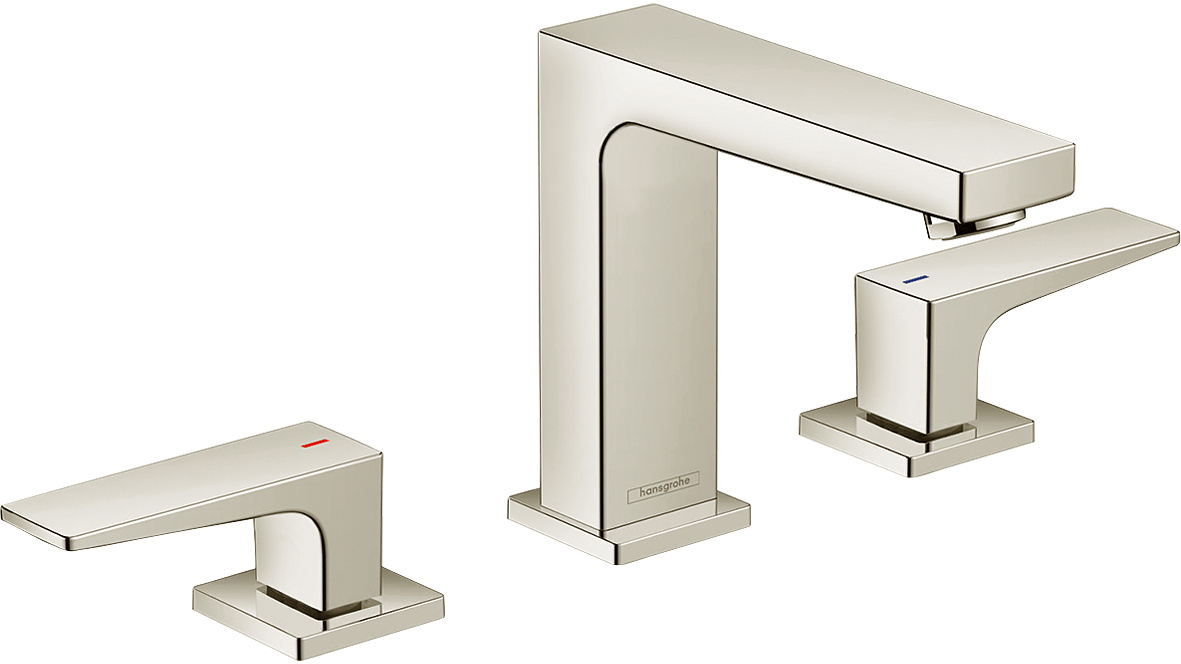 Hansgrohe Metropol Widespread Faucet with Lever Handles and Pop-Up Drain, 1.2 GPM by Hansgrohe