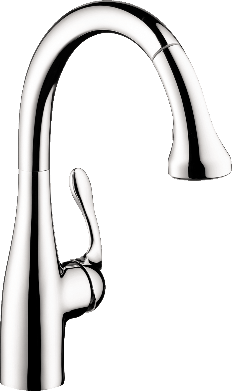 chrome kitchen faucet