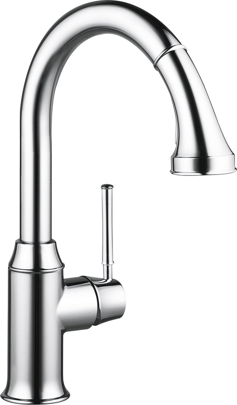 chrome kitchen faucet