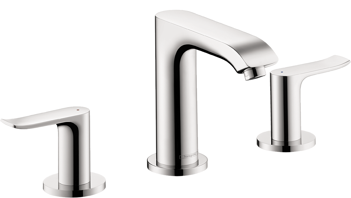 chrome bathroom faucet