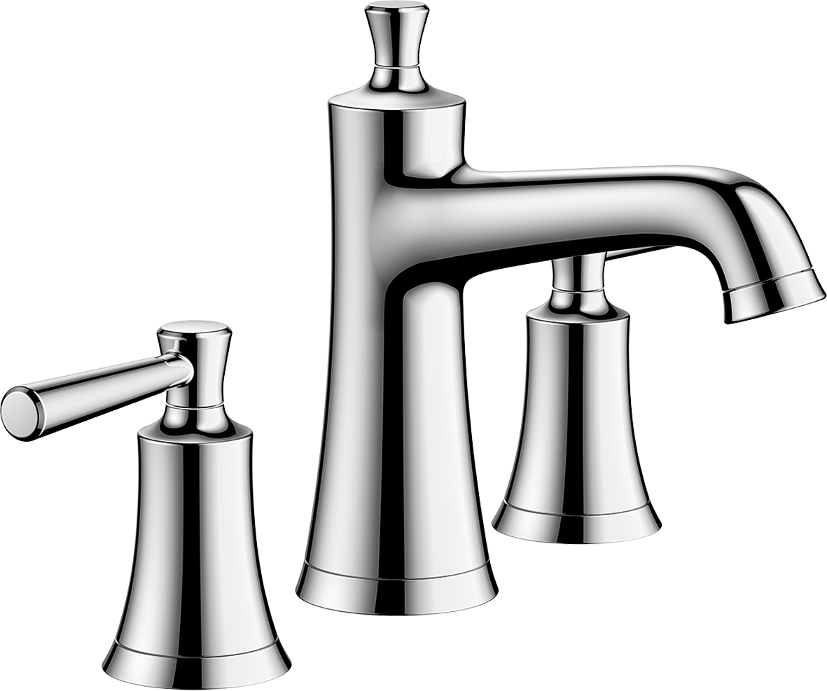 chrome bathroom faucet