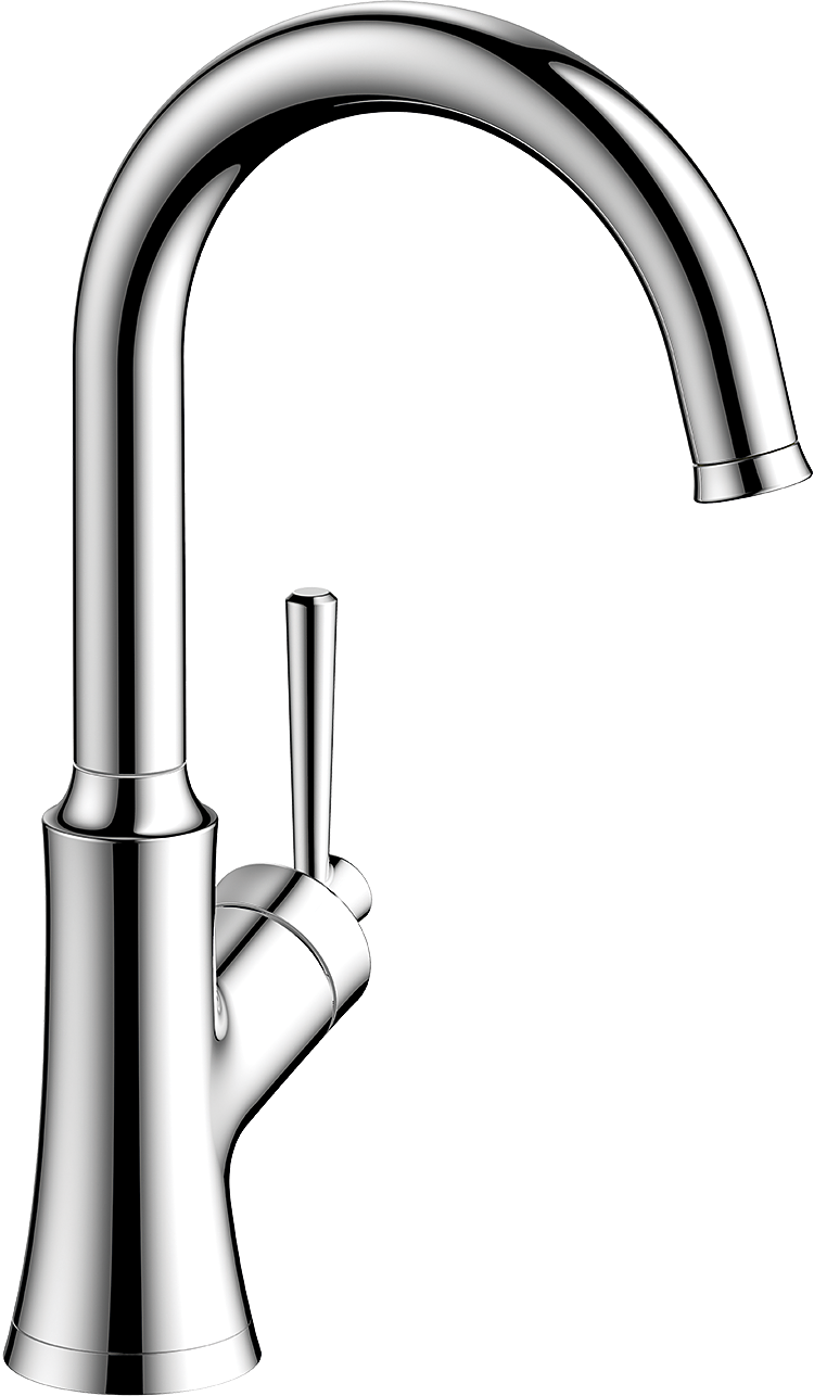 chrome kitchen faucet