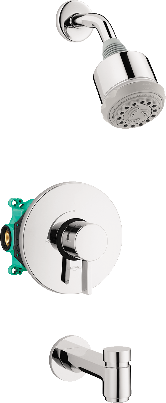 chrome shower set