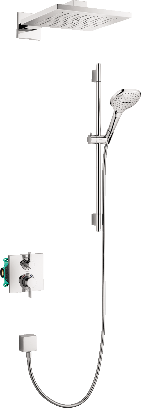 chrome shower set