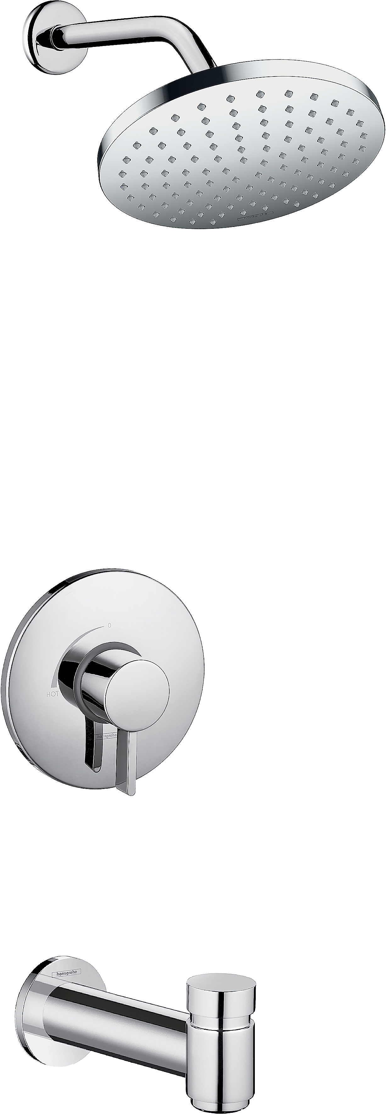 chrome shower set
