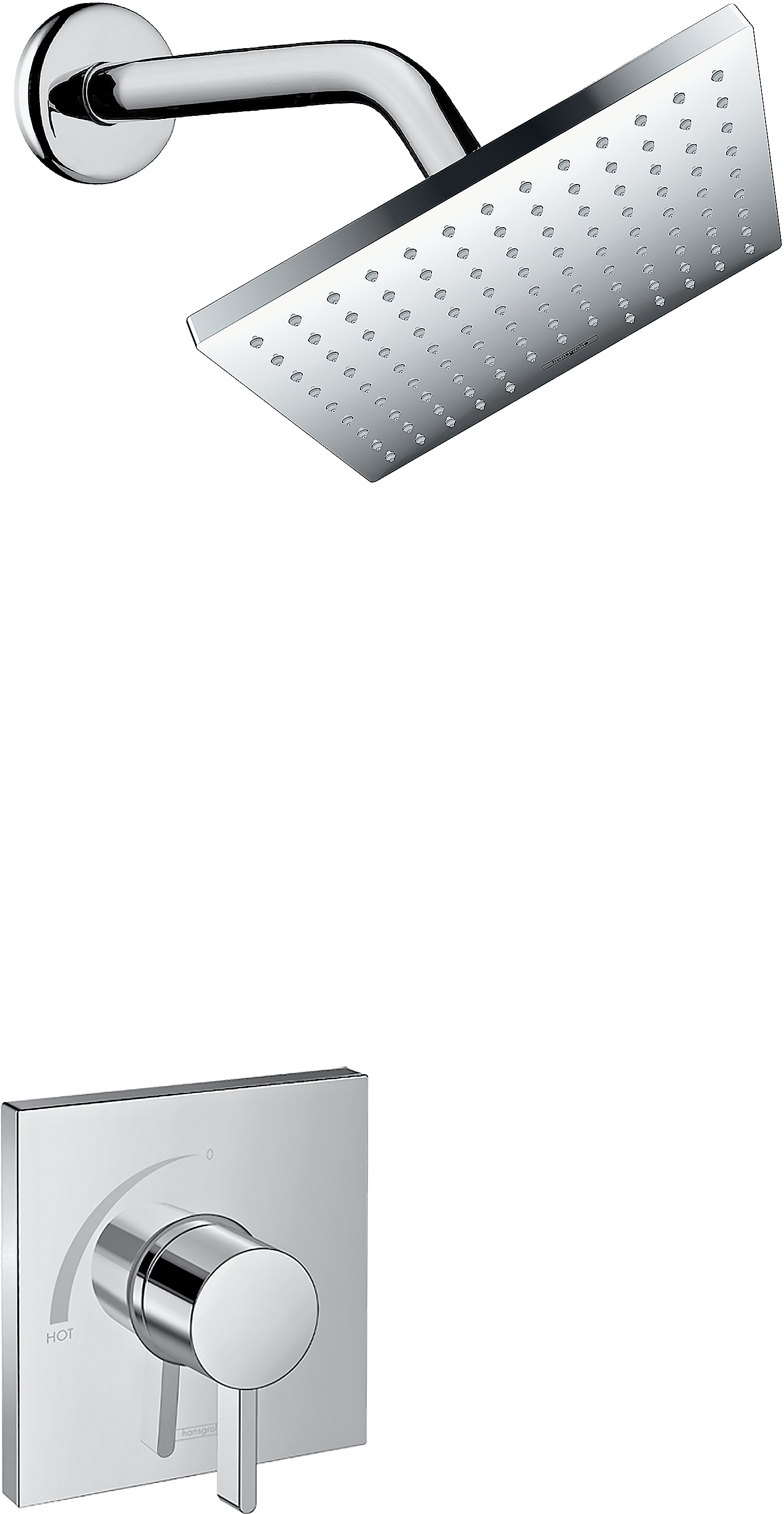 chrome shower set