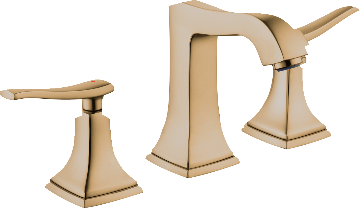 Hansgrohe Metropol Classic Widespread Faucet with Lever Handles and Pop-Up Drain, 1.2 GPM by Hansgrohe