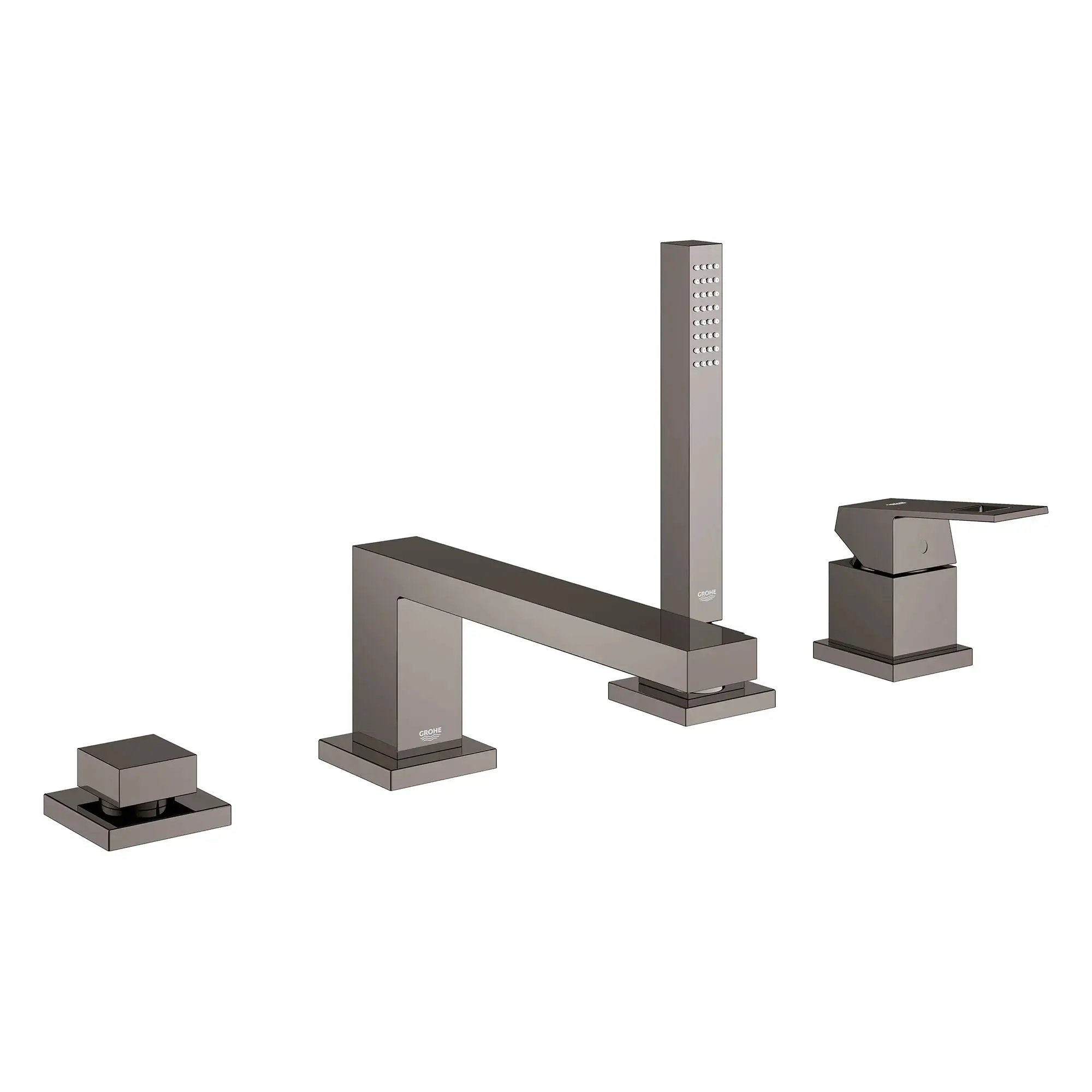 Grohe Eurocube 4-Hole Single-Handle Deck Mount Roman Tub Faucet with 1.75 GPM (6.6 L/min) Hand Shower by Grohe