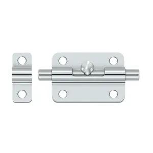 polished chrome barrel bolt