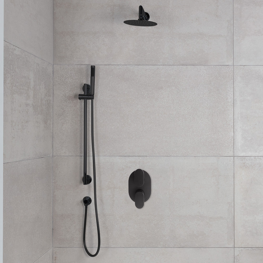 matte black shower trim