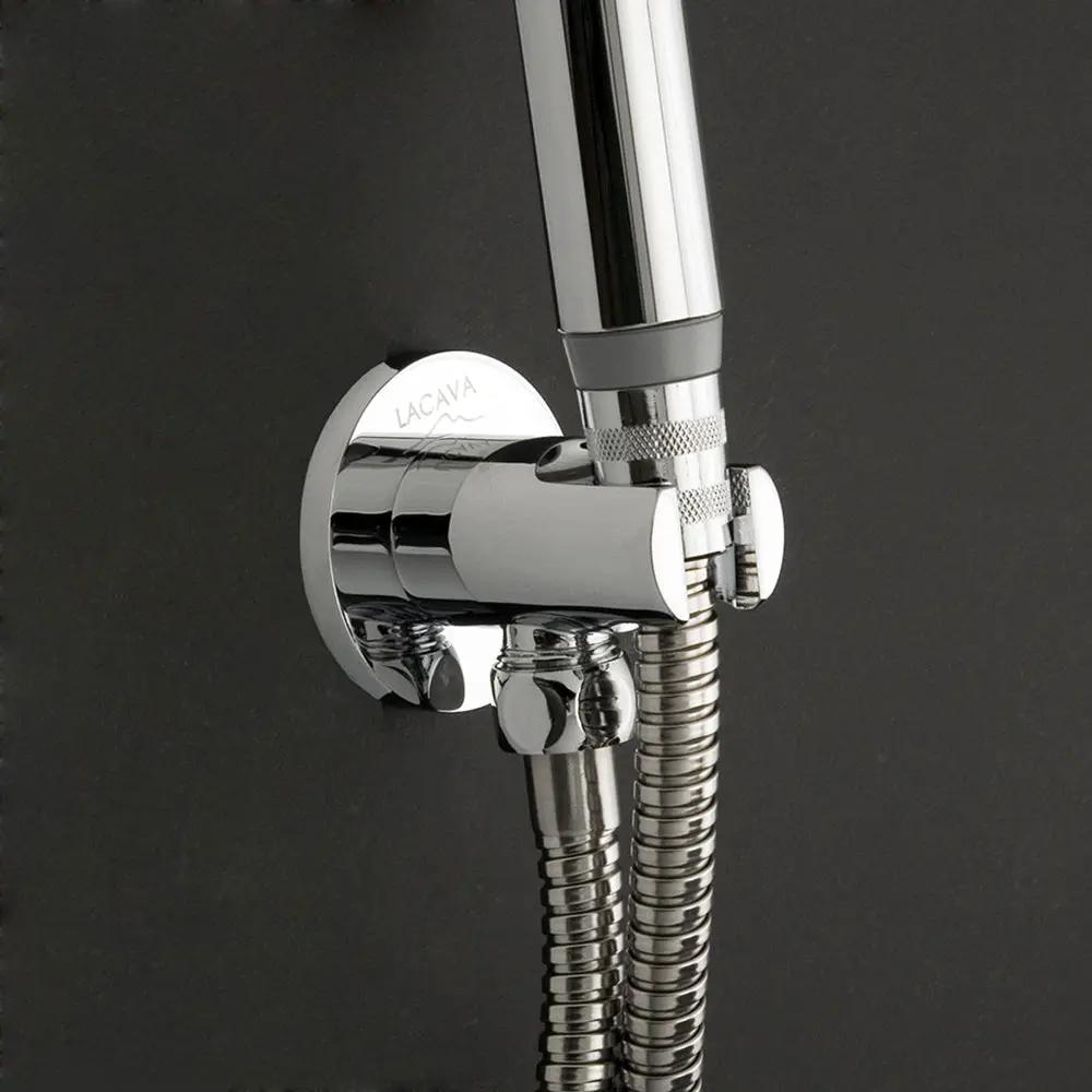 polished chrome shower hook