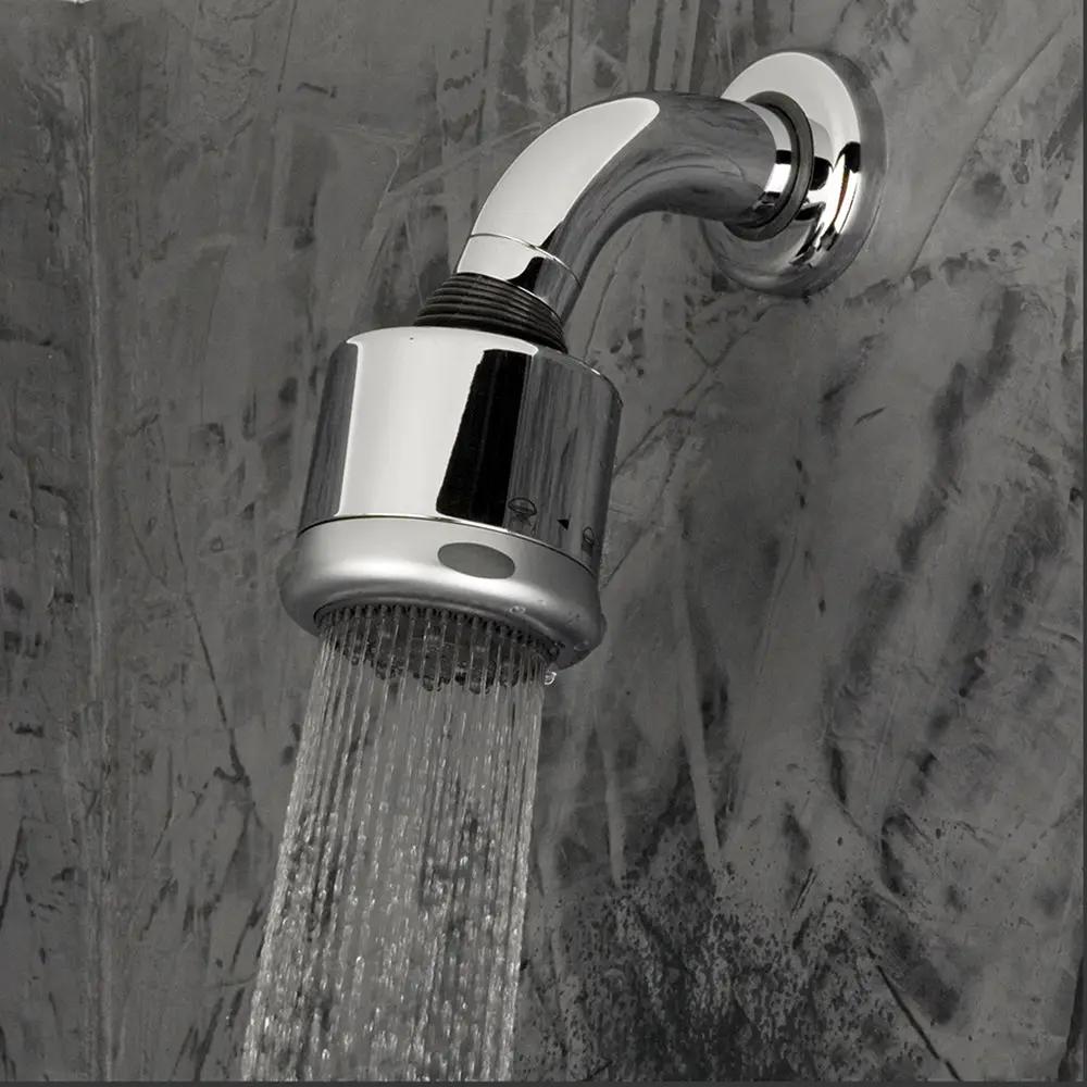 polished chrome shower head