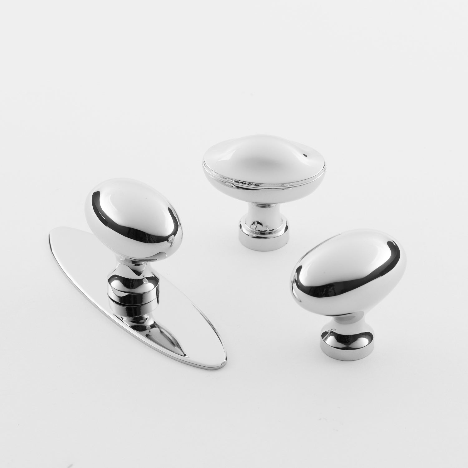polished chrome knob