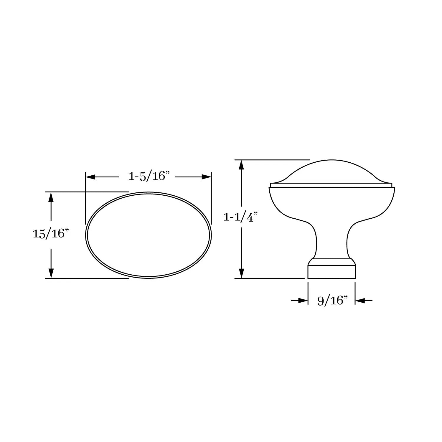 knob dimension