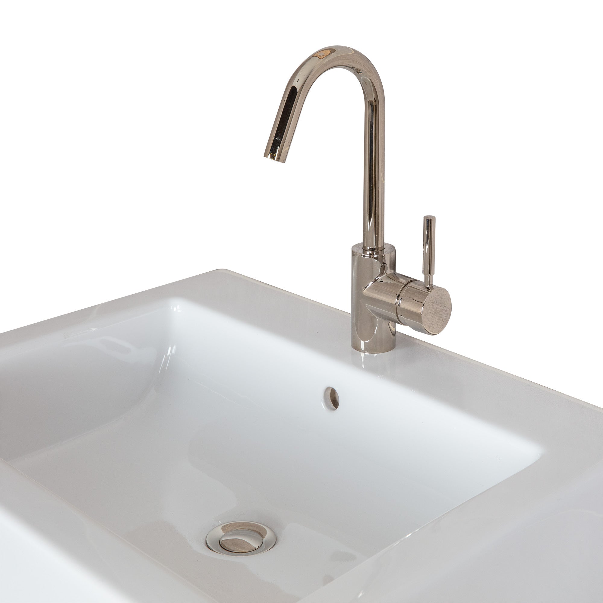 polished nickel faucet