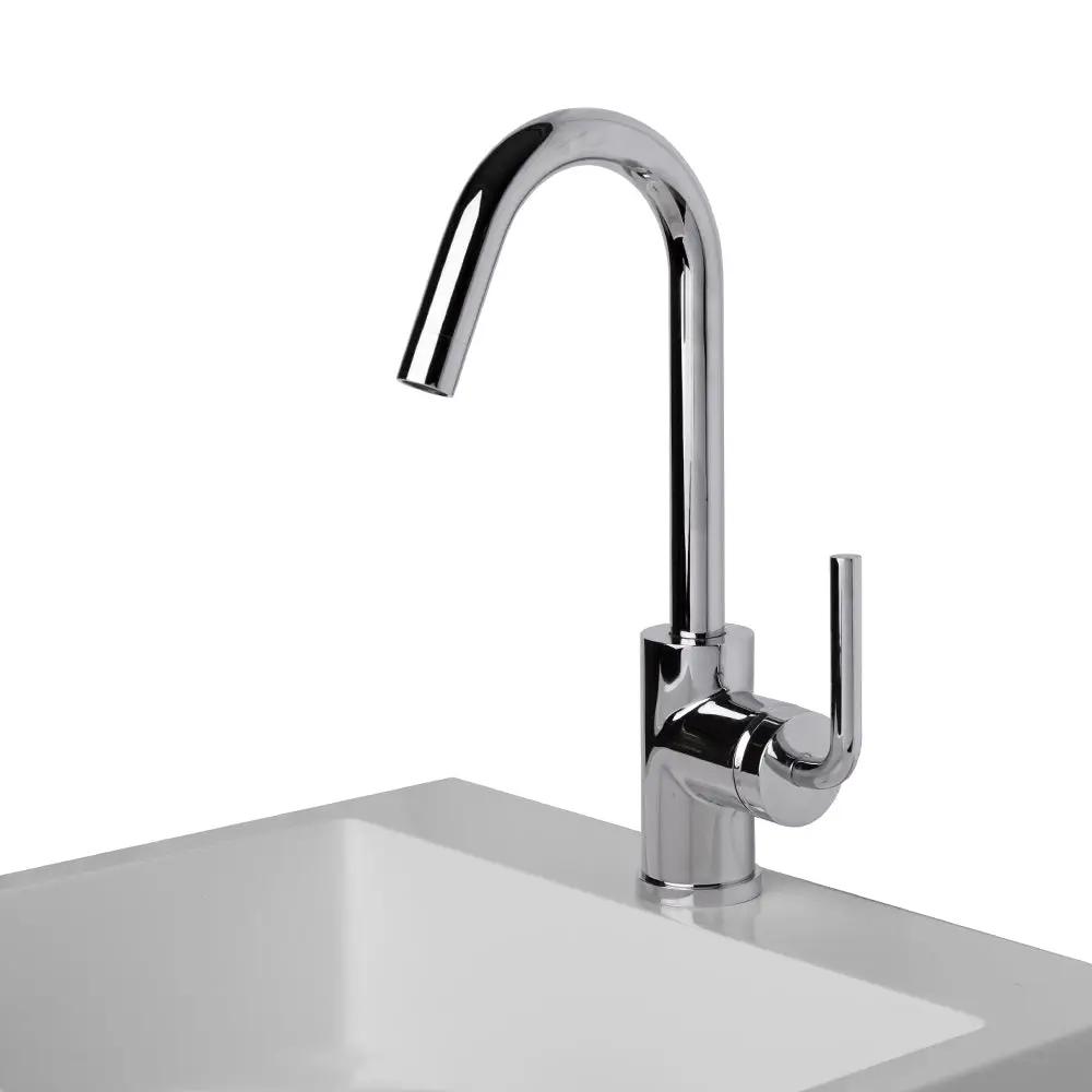 polished chrome faucet