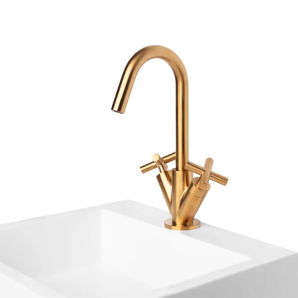 brushed gold faucet