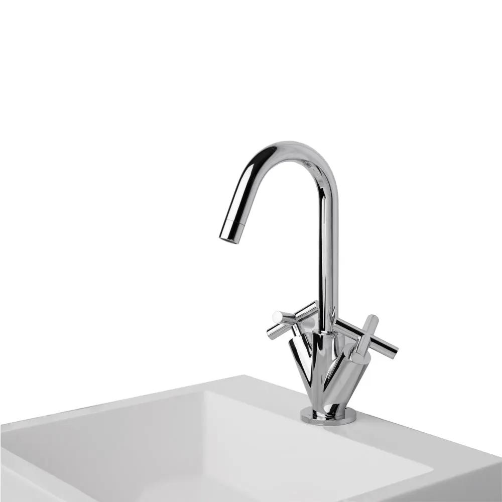 polished chrome faucet