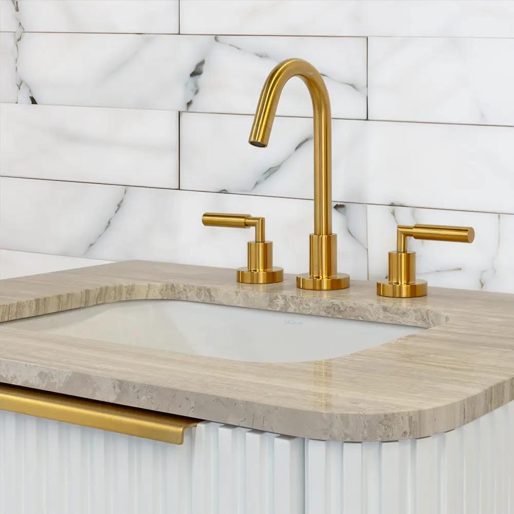 brushed gold faucet