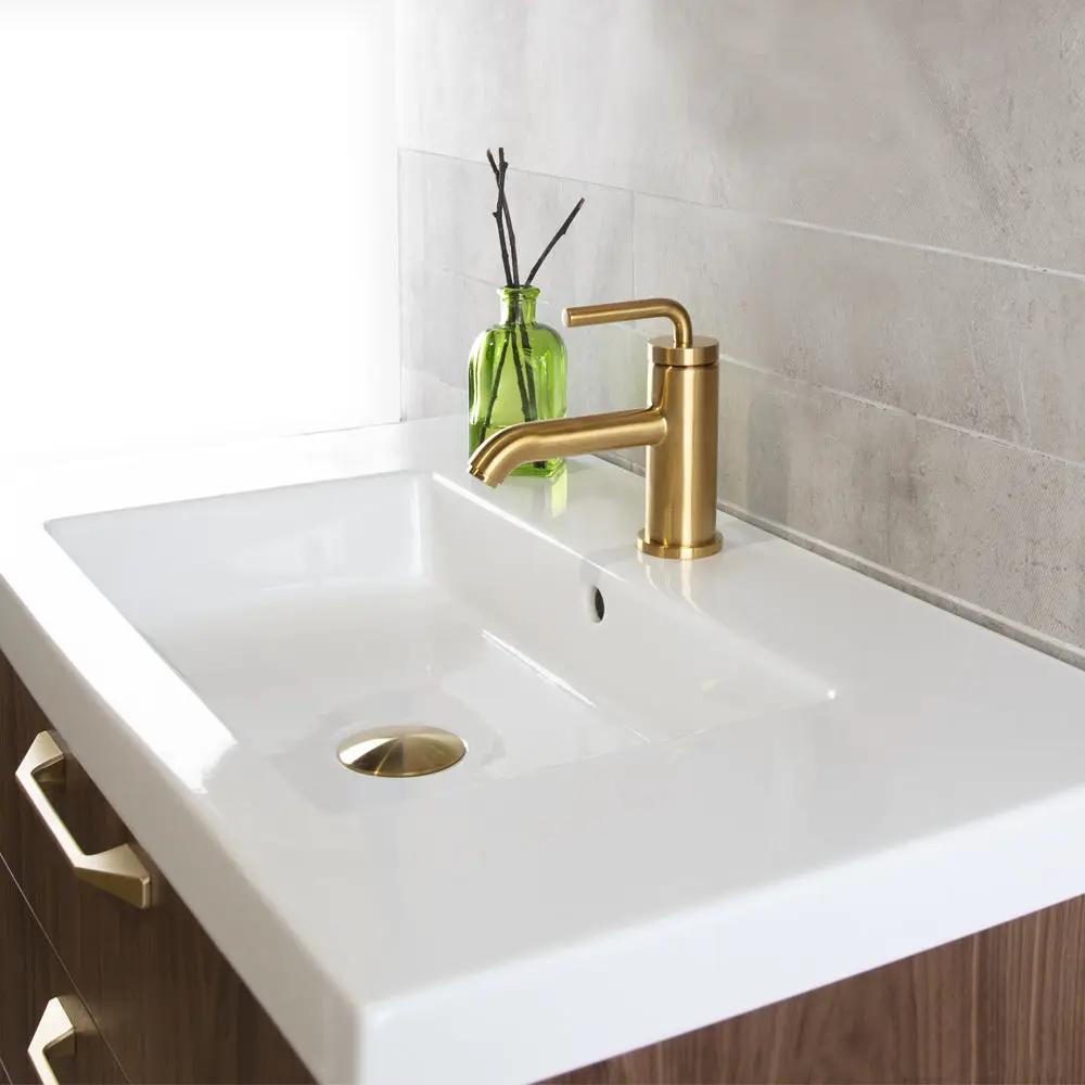 brushed gold faucet