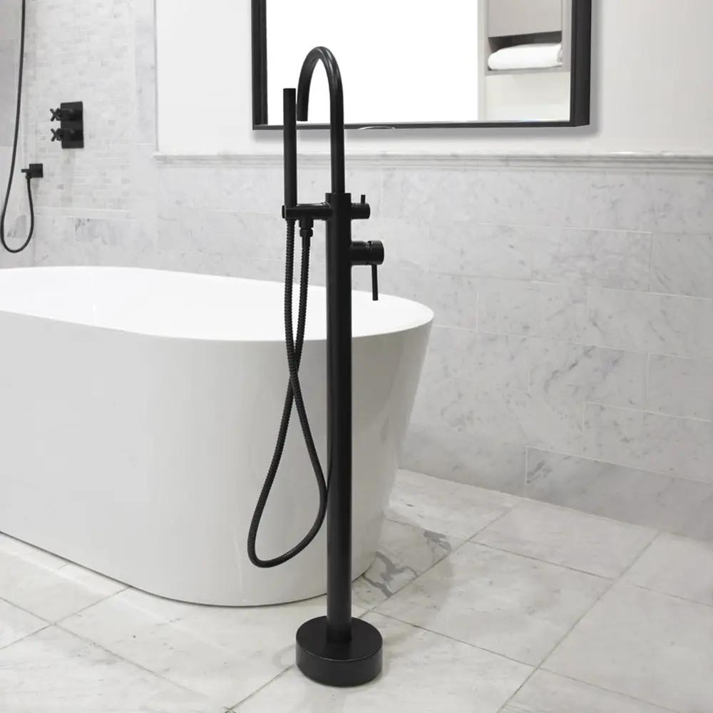 matte black tub filler