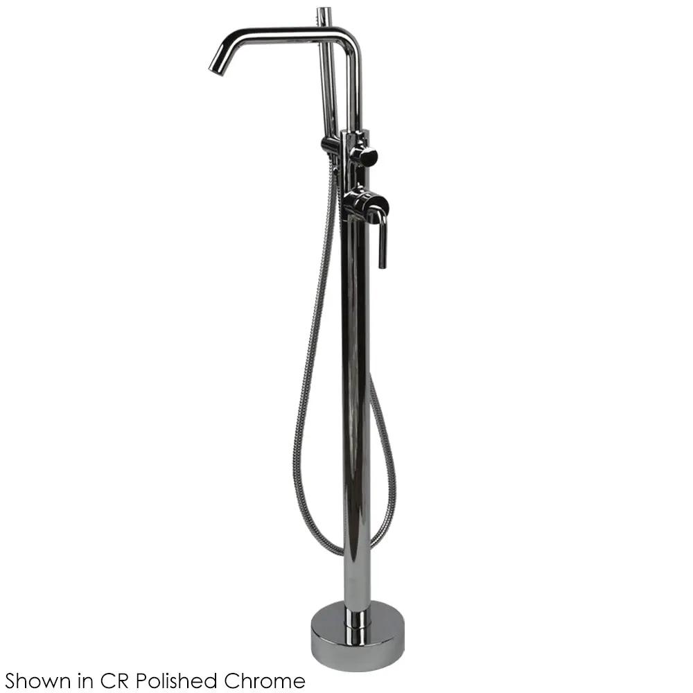 polished chrome tub filler
