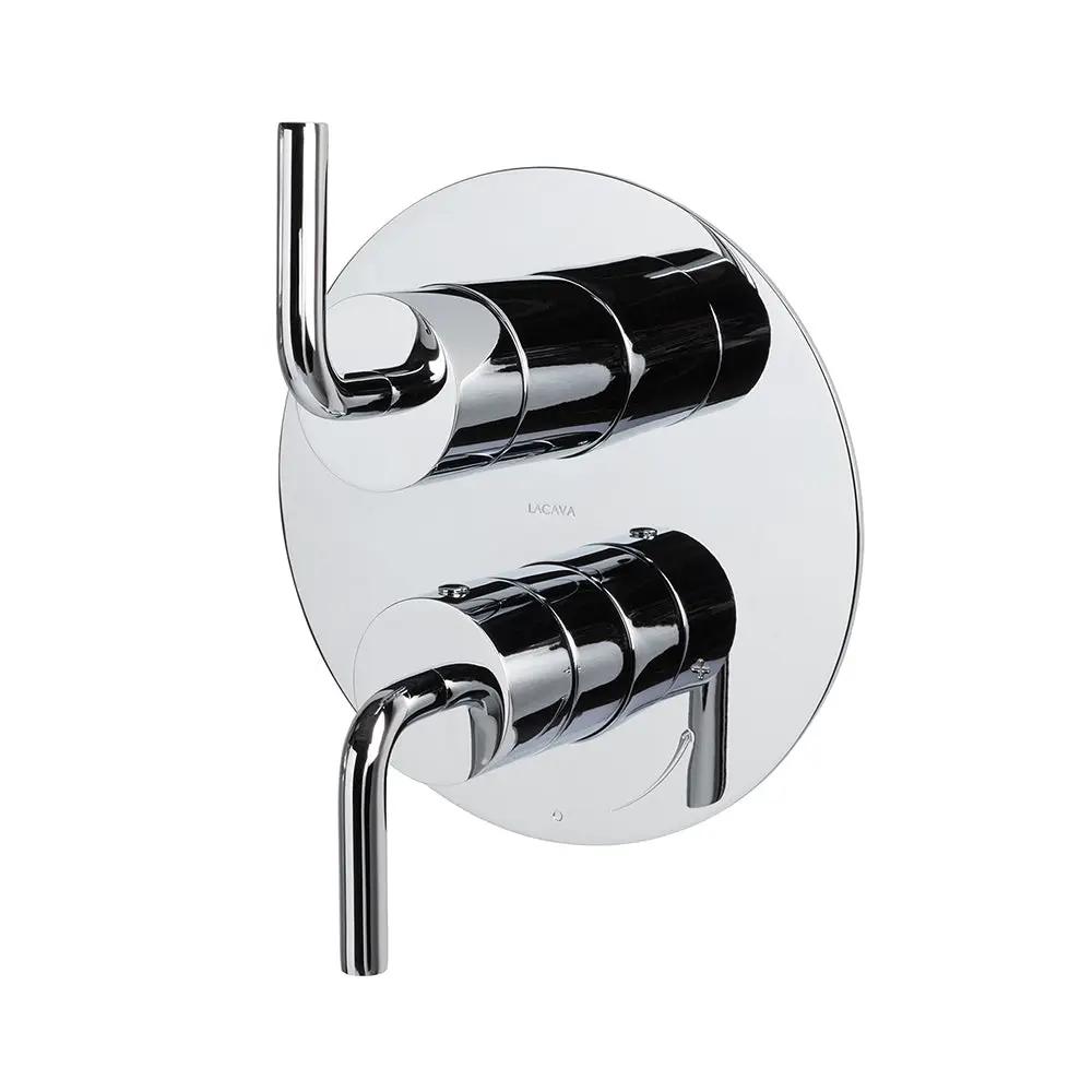 polished chrome shower trim