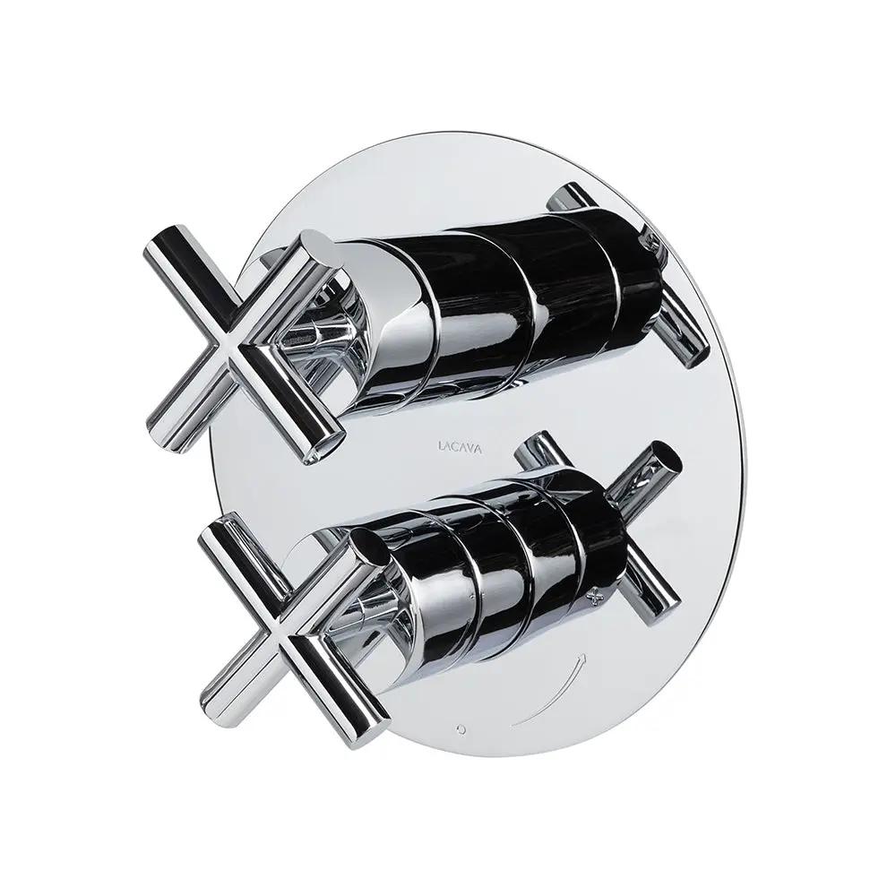 polished chrome shower trim