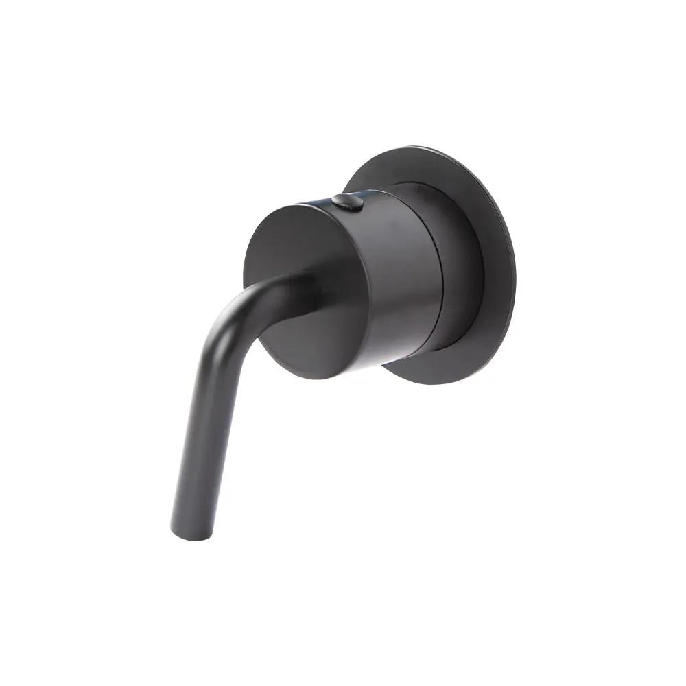 Lacava Cigno Trim Only - 3-Way Diverter Flow Rate 10 Gpm (43.5 Pst) Curved Lever Handle Round Backplate by Lacava