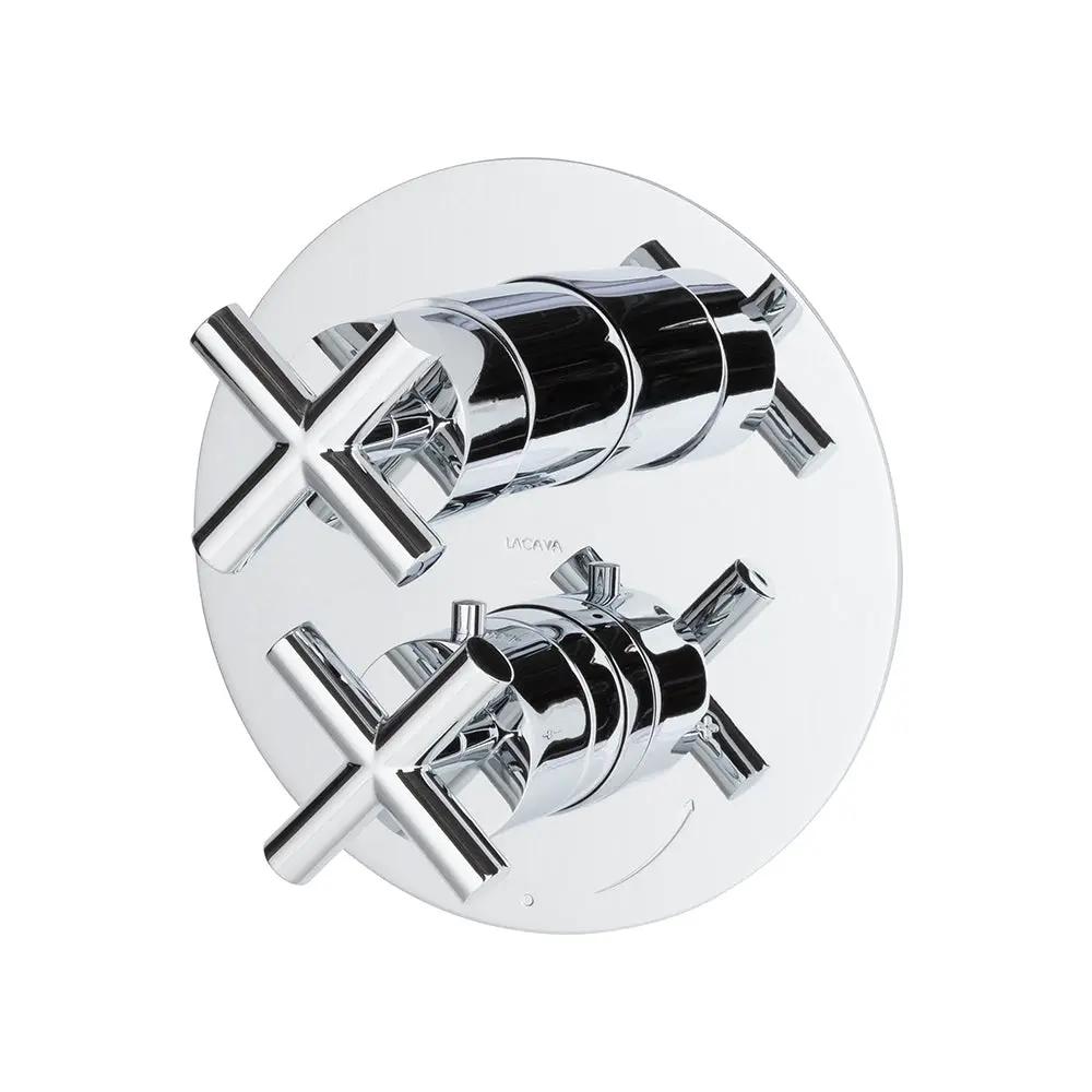 polished chrome shower trim