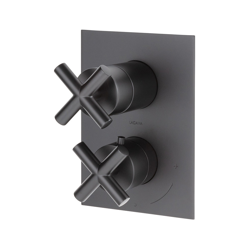 Lacava Cigno Trim Only - Thermostatic Valve with 3 Way Diverter + Off