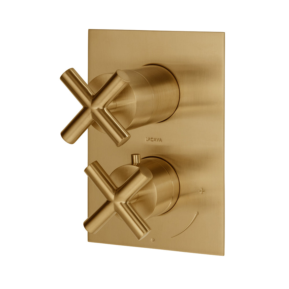 Lacava Cigno Trim Only - Thermostatic Valve with 3 Way Diverter + Off