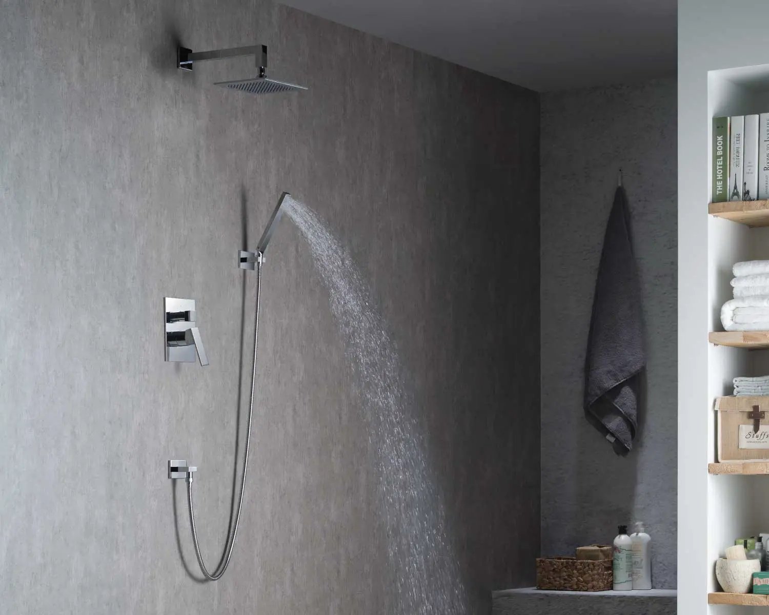 chrome shower valve