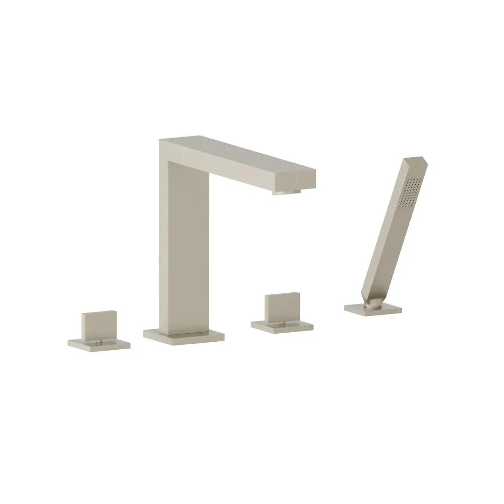 Flusso Serie 160 4 Hole Deck Mounted Roman Tub Faucet with Hand Shower by Flusso