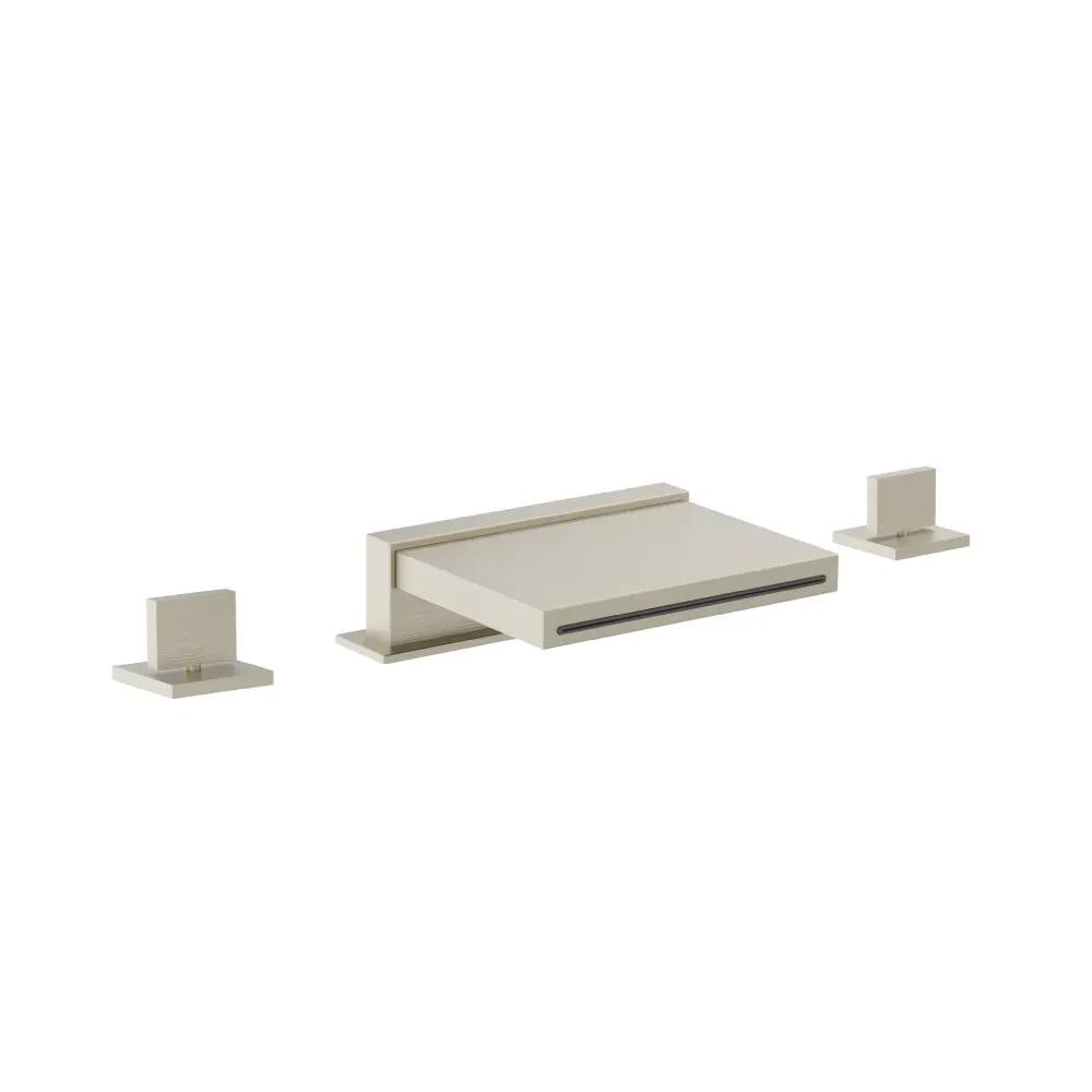Flusso Serie 160 3 Hole Deck Mount Cascade / Sheet Flow Roman Tub Faucet by Flusso
