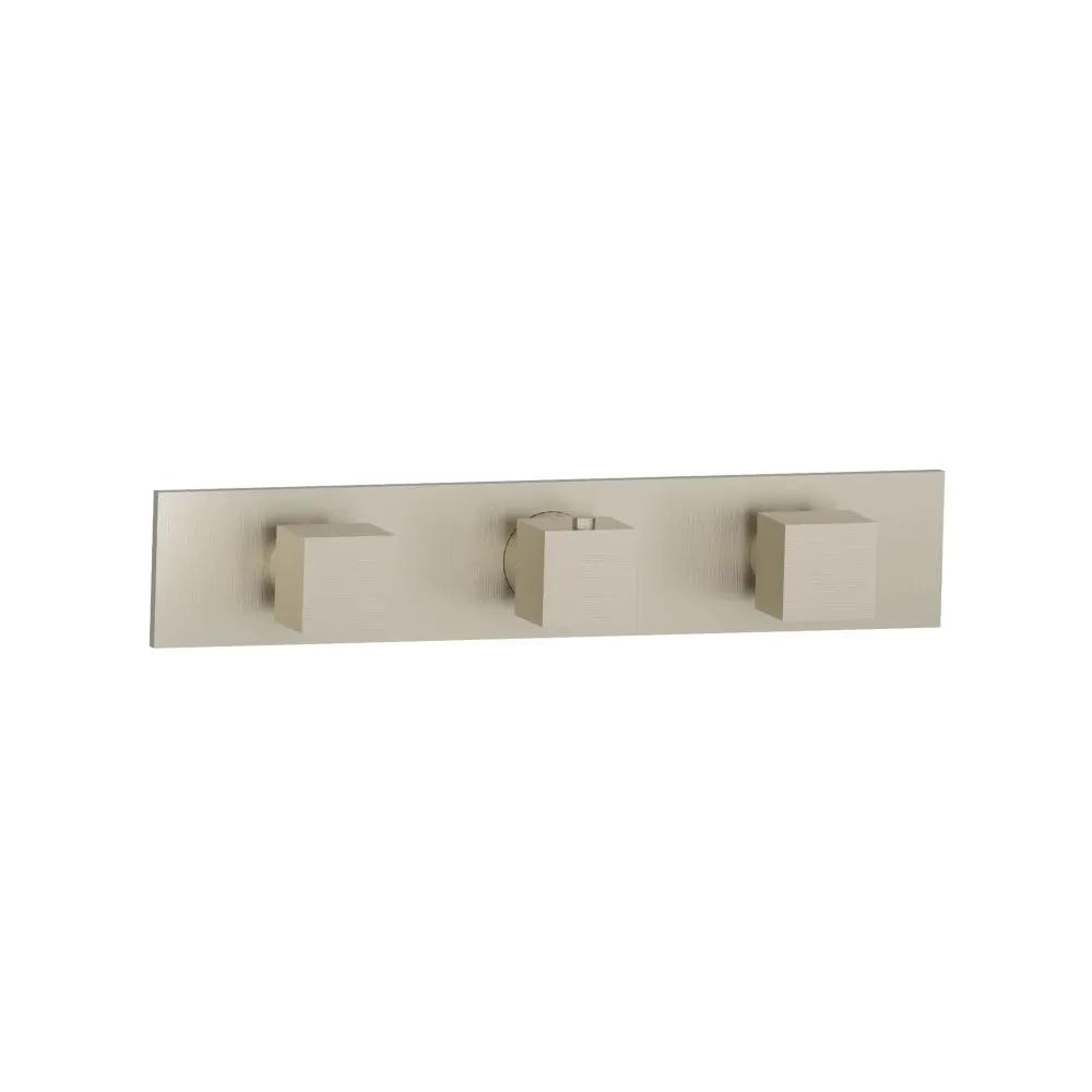Flusso Serie 160 3/4" Horizontal Thermostatic Valve with 2 Volume Controls and Trim by Flusso