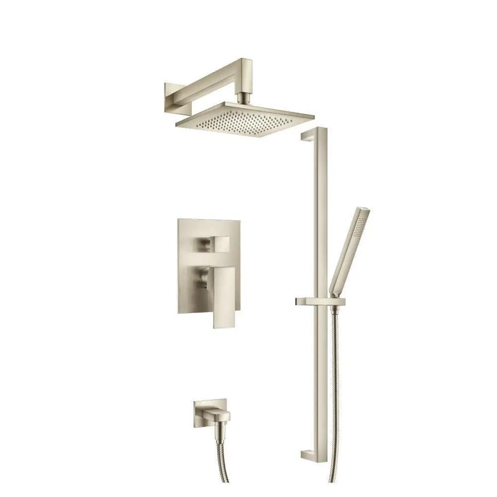 Flusso Serie 160 Two Output Shower Set with Shower Head, Hand Held and Slide Bar by Flusso