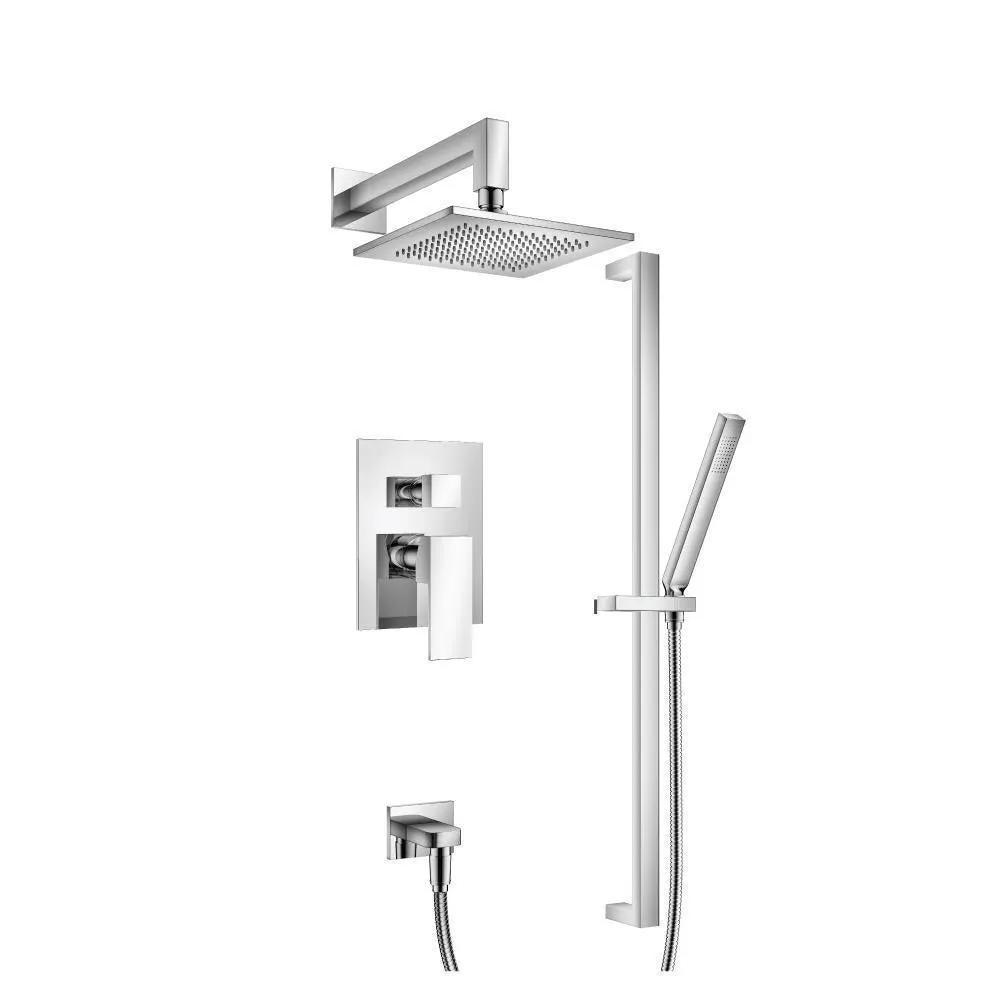 chrome shower set