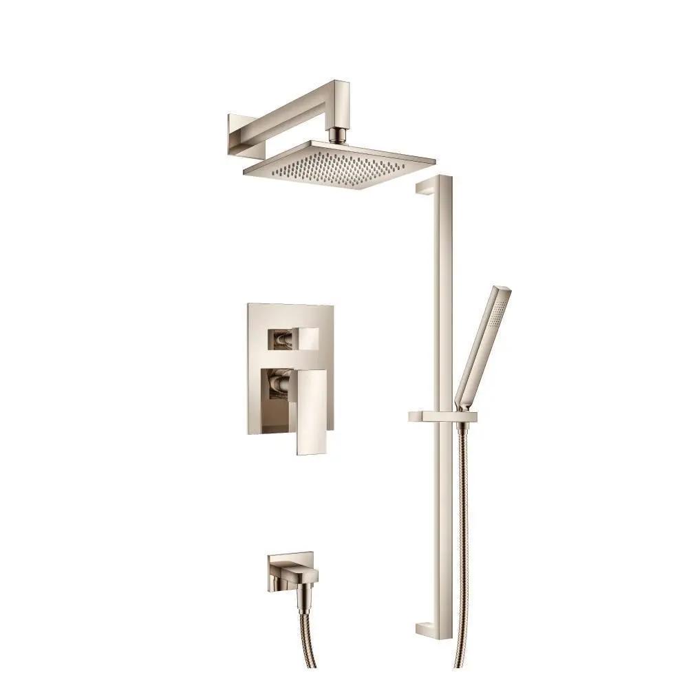Flusso Serie 160 Two Output Shower Set with Shower Head, Hand Held and Slide Bar by Flusso