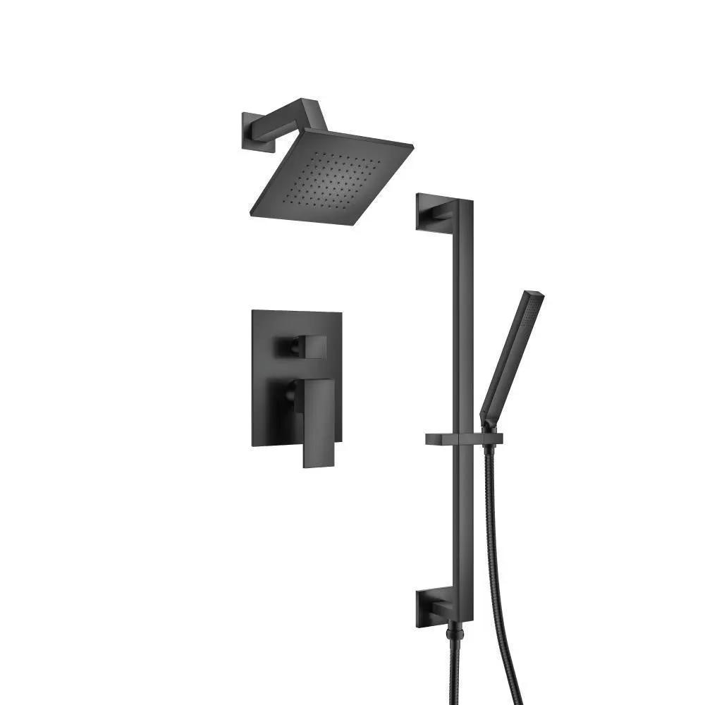 Flusso Serie 160 Two Output Shower Set with Shower Head, Hand Held and Slide Bar by Flusso