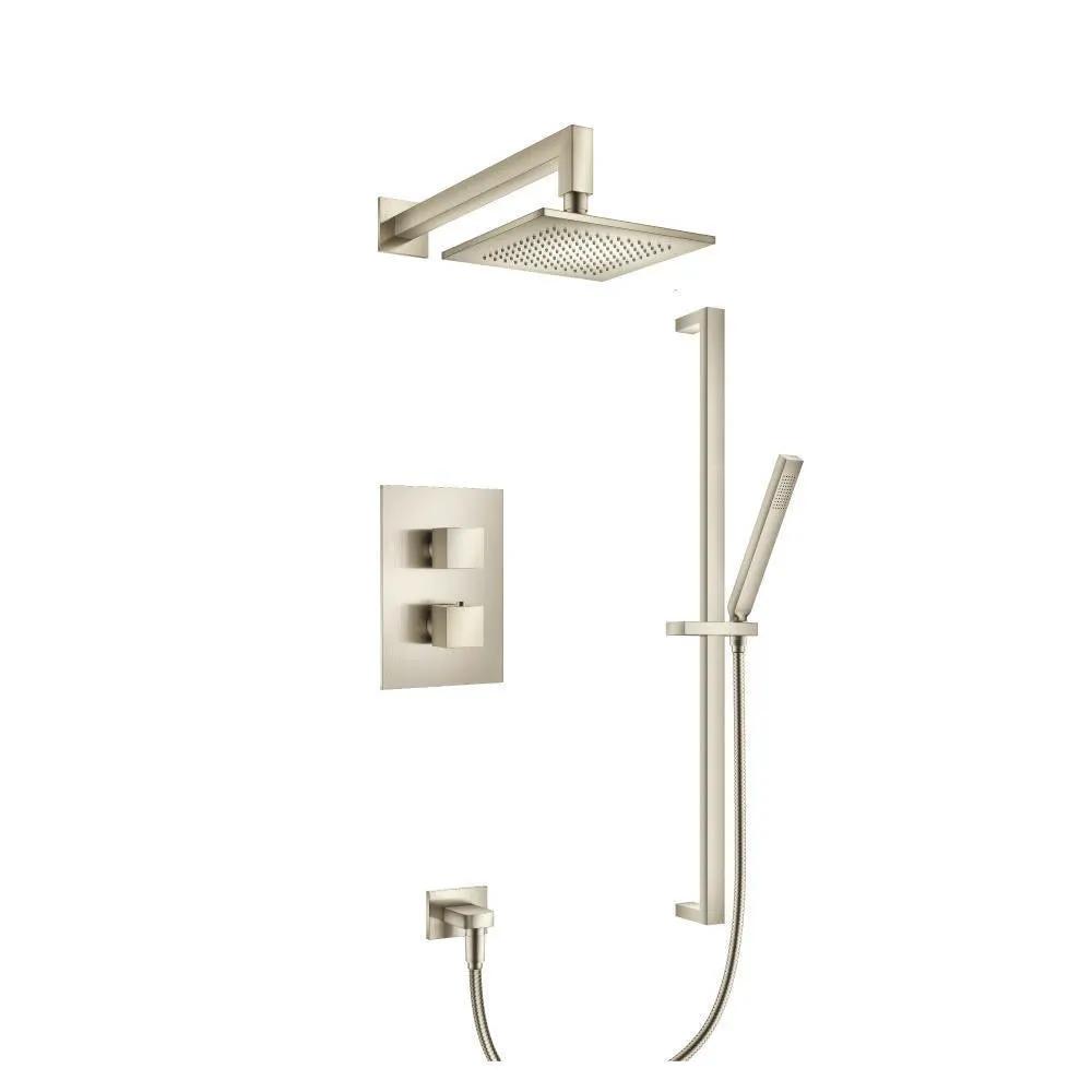 Flusso Serie 160 Two Output Shower Set with Shower Head, Hand Held and Slide Bar by Flusso