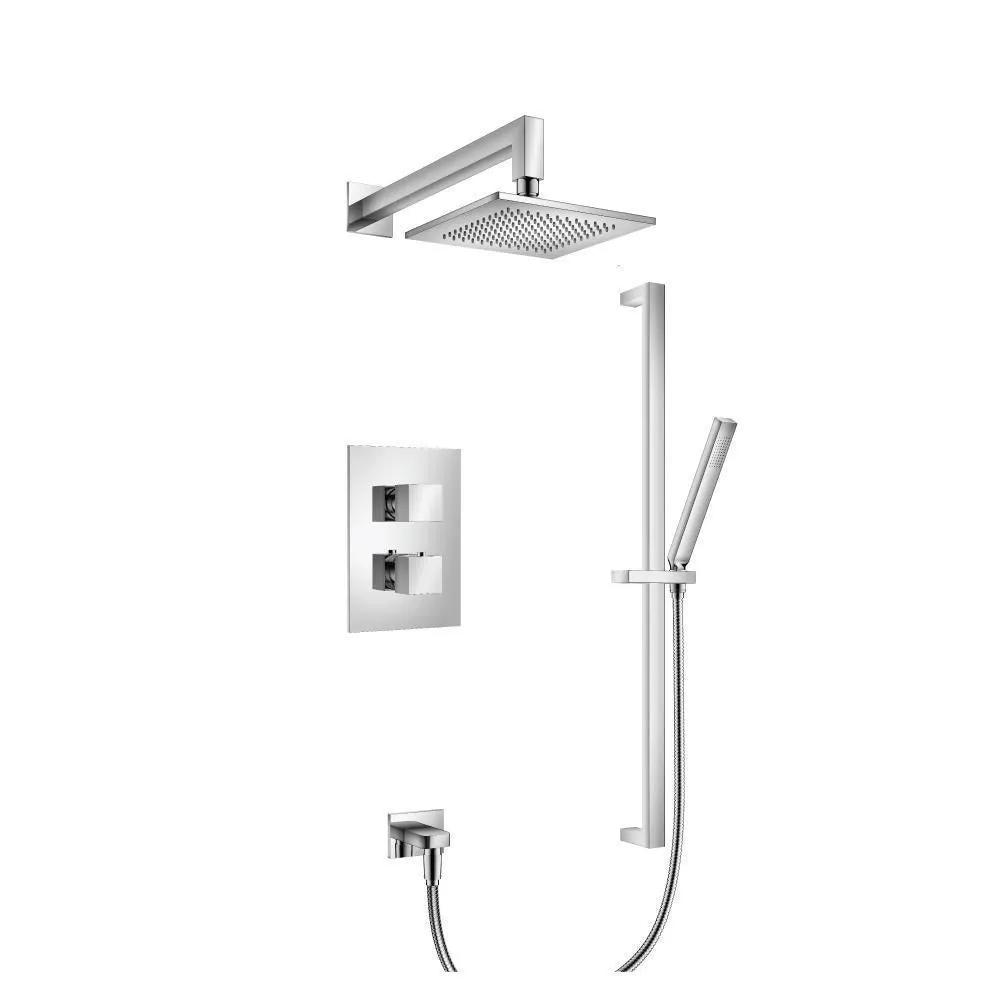 chrome shower set