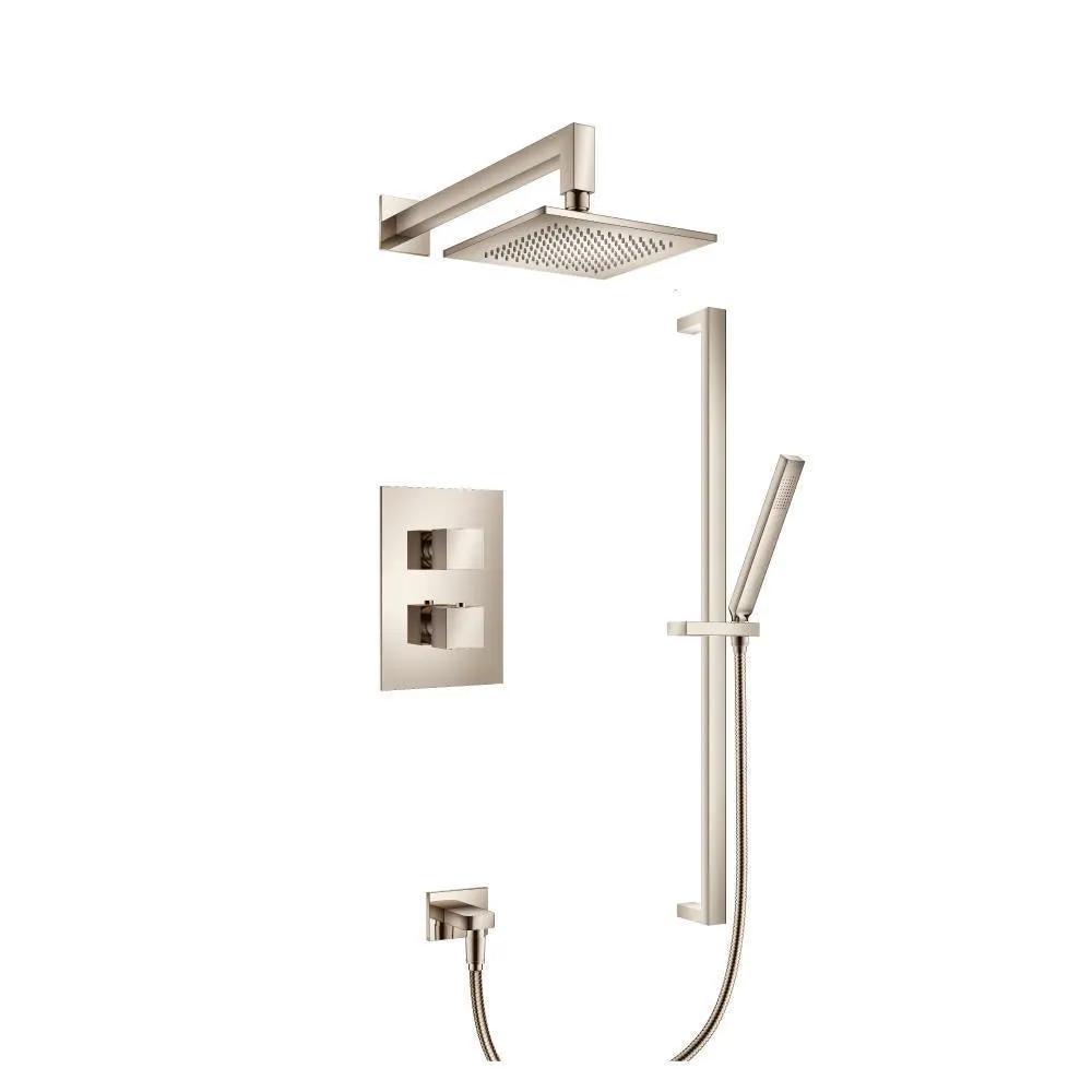 Flusso Serie 160 Two Output Shower Set with Shower Head, Hand Held and Slide Bar by Flusso