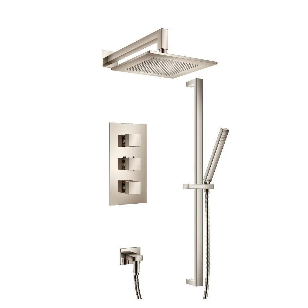 Flusso Serie 160 Two Output Shower Set with Shower Head, Hand Held and Slide Bar by Flusso