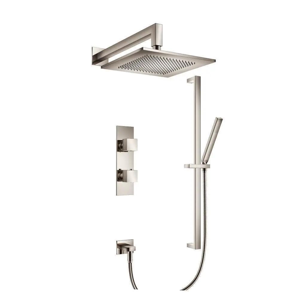 Flusso Serie 160 Two Output Shower Set with Shower Head, Hand Held and Slide Bar by Flusso