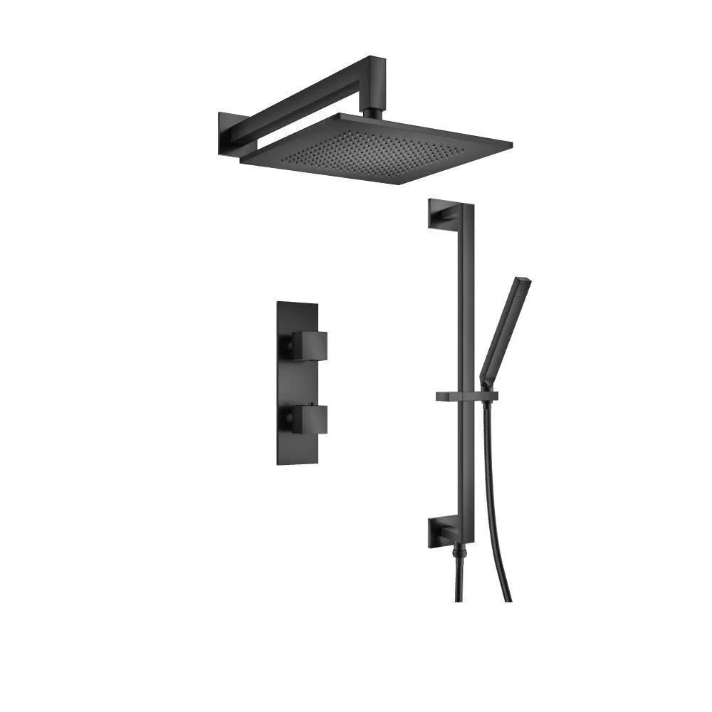 Flusso Serie 160 Two Output Shower Set with Shower Head, Hand Held and Slide Bar by Flusso