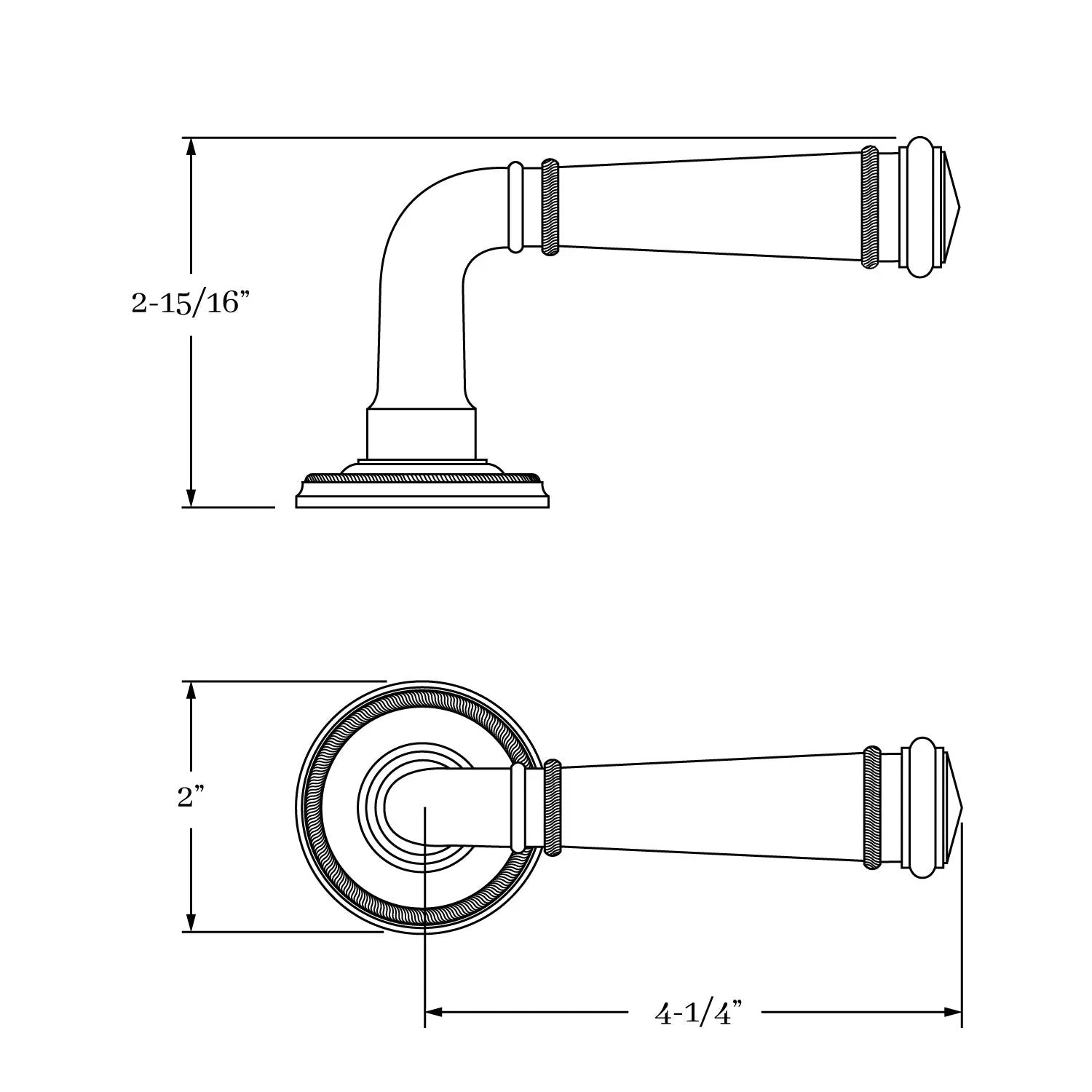 interior lever mortise set